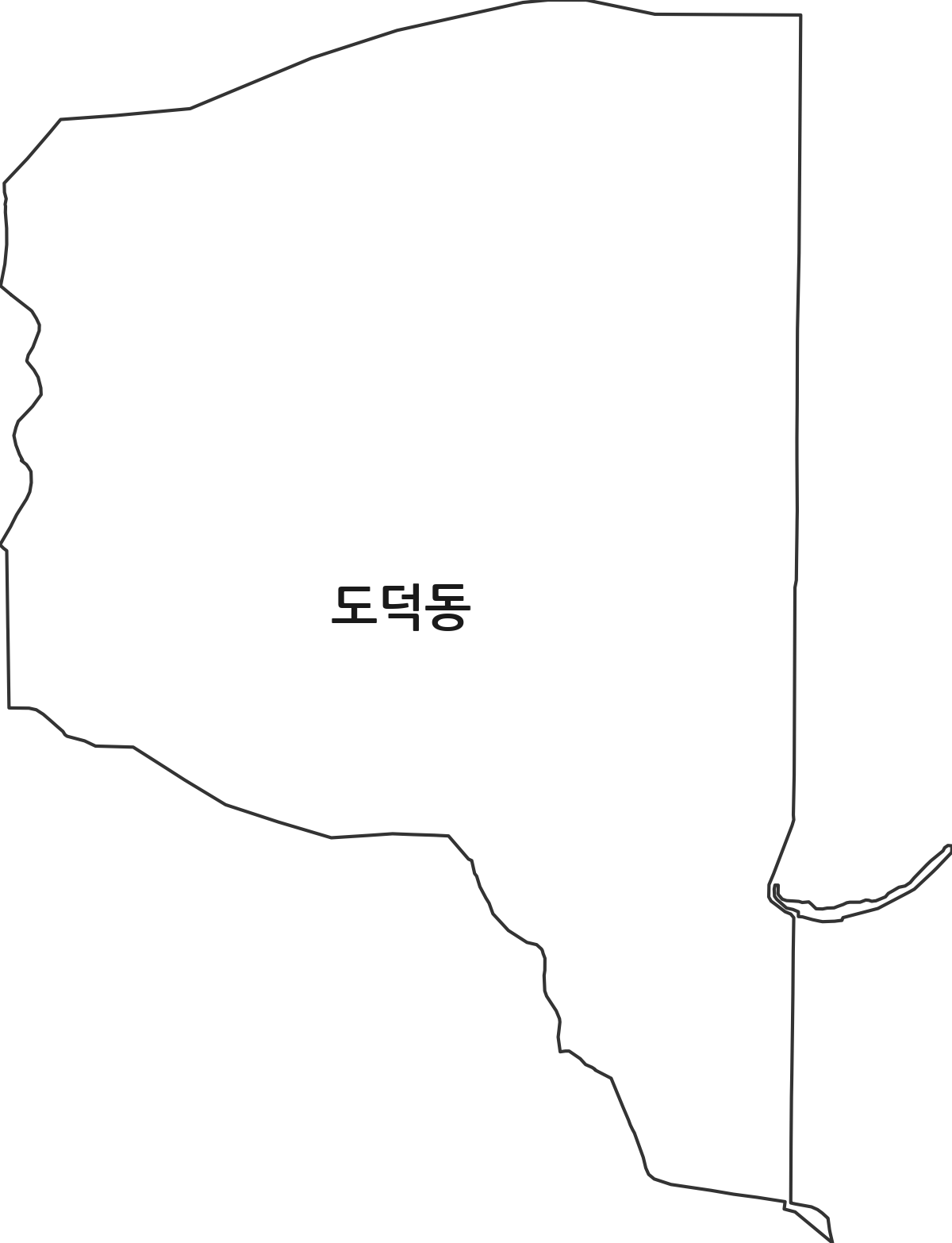 전북특별자치도 전주시 덕진구 도덕동 법정동 행정구역 경계 지도