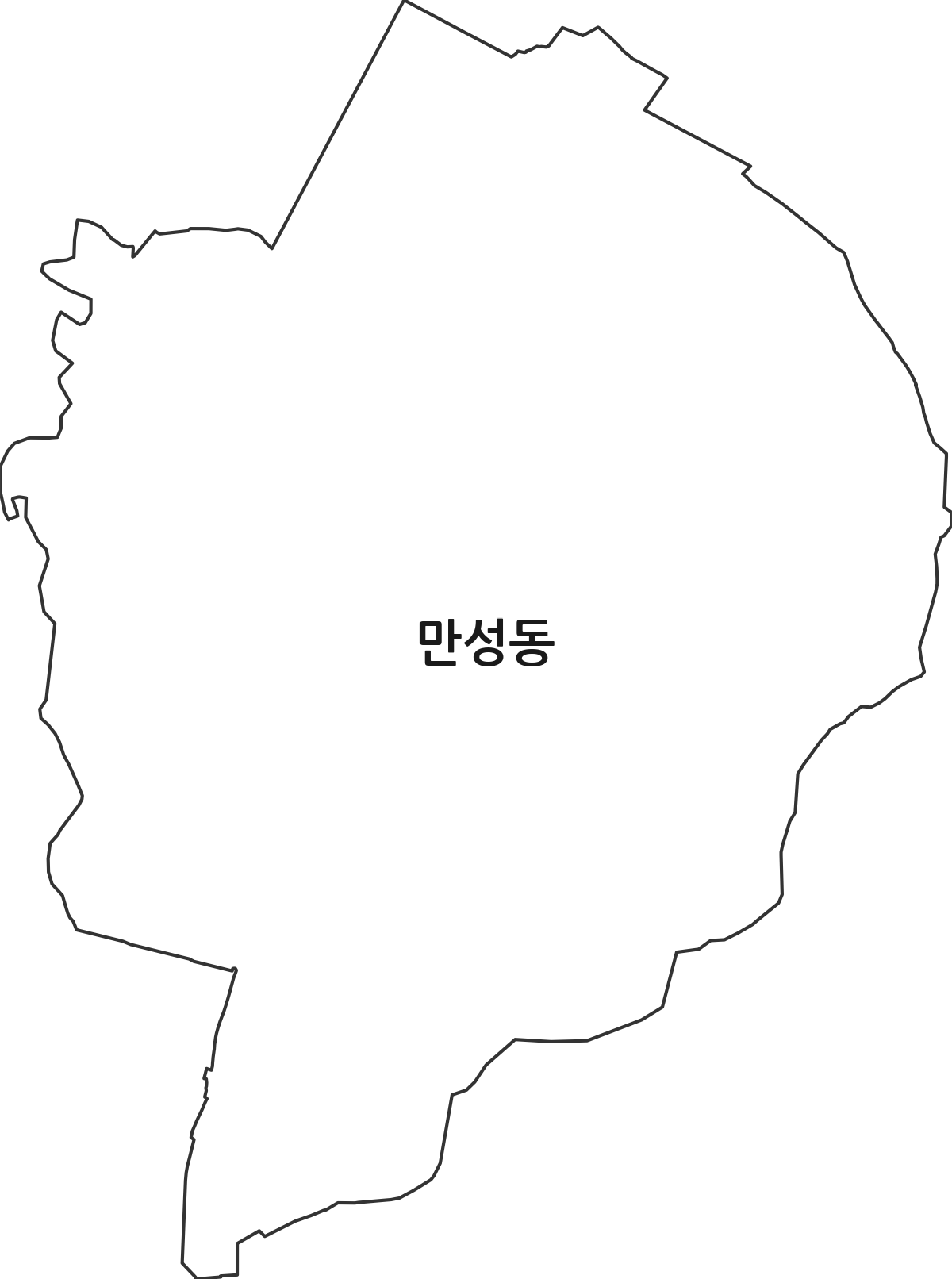 전북특별자치도 전주시 덕진구 만성동 법정동 행정구역 경계 지도