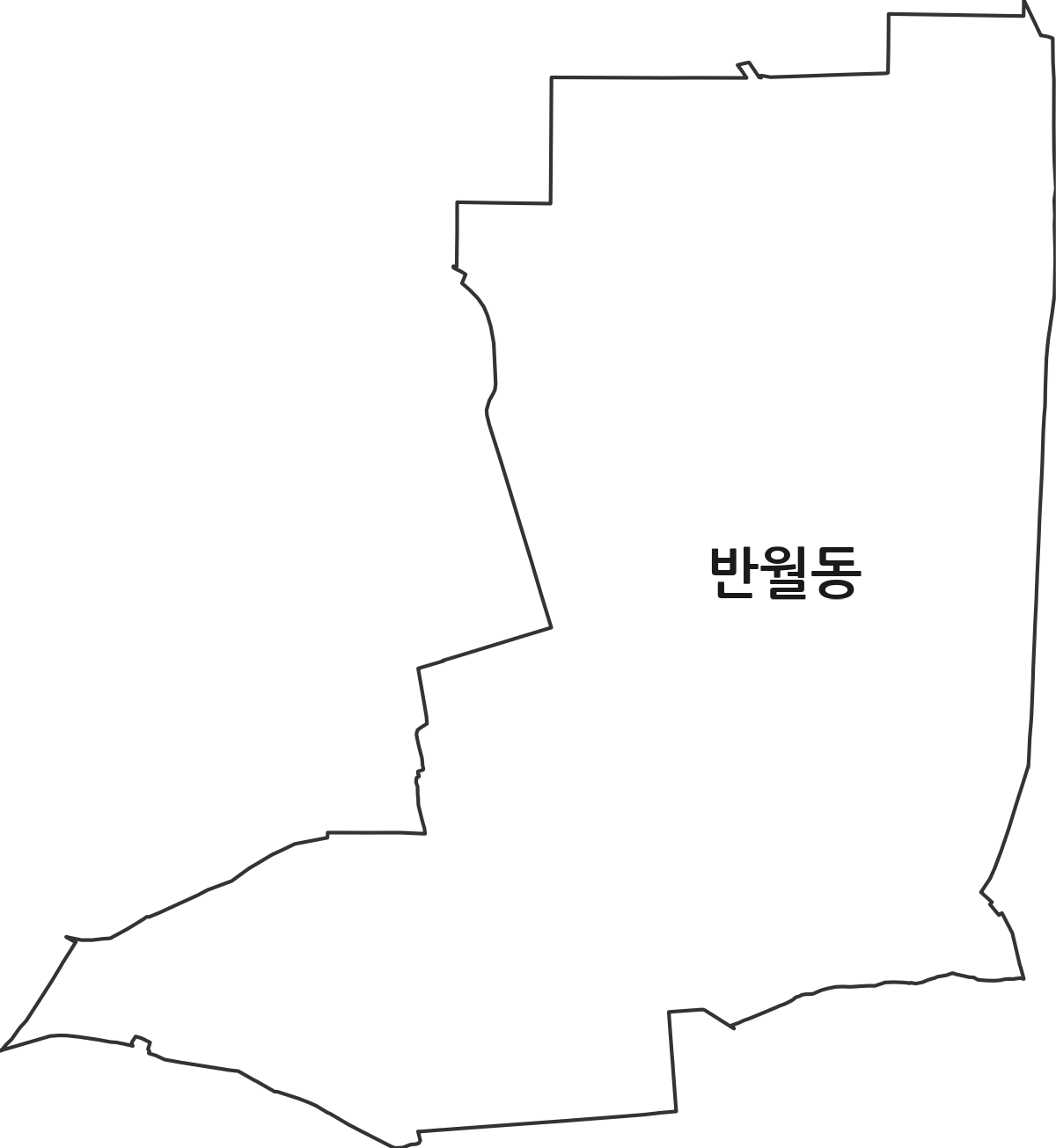 전북특별자치도 전주시 덕진구 반월동 법정동 행정구역 경계 지도