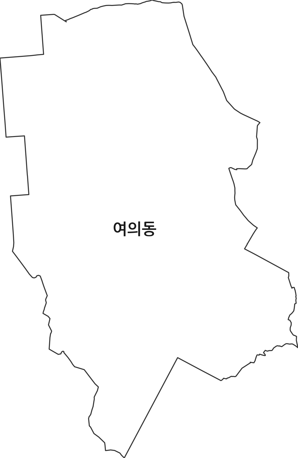 전북특별자치도 전주시 덕진구 여의동 법정동 행정구역 경계 지도