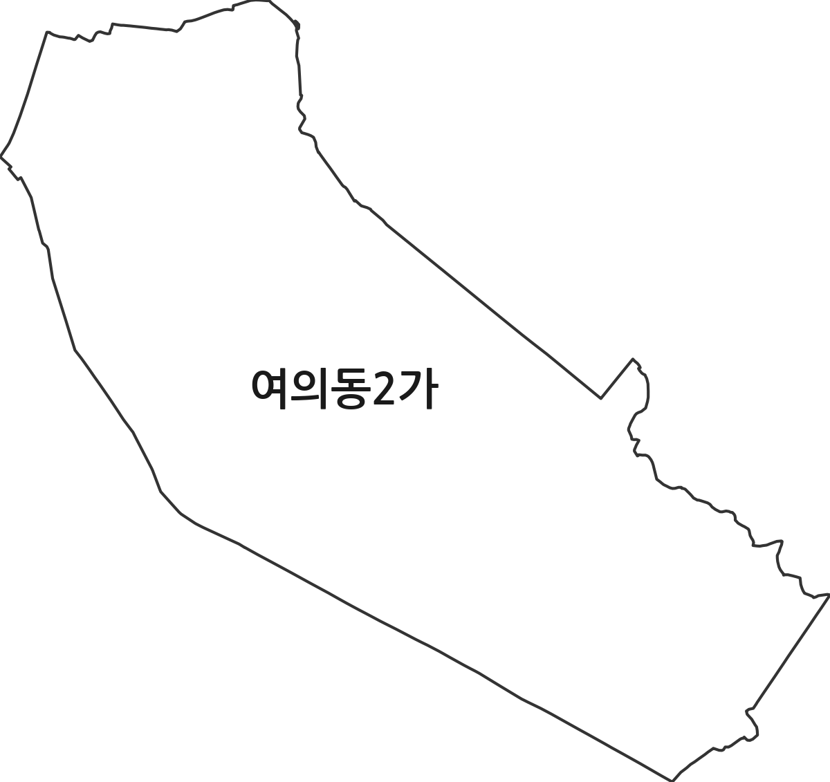 전북특별자치도 전주시 덕진구 여의동2가 법정동 행정구역 경계 지도
