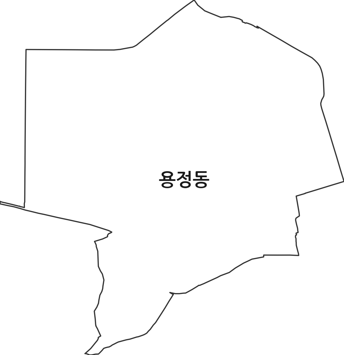 전북특별자치도 전주시 덕진구 용정동 법정동 행정구역 경계 지도