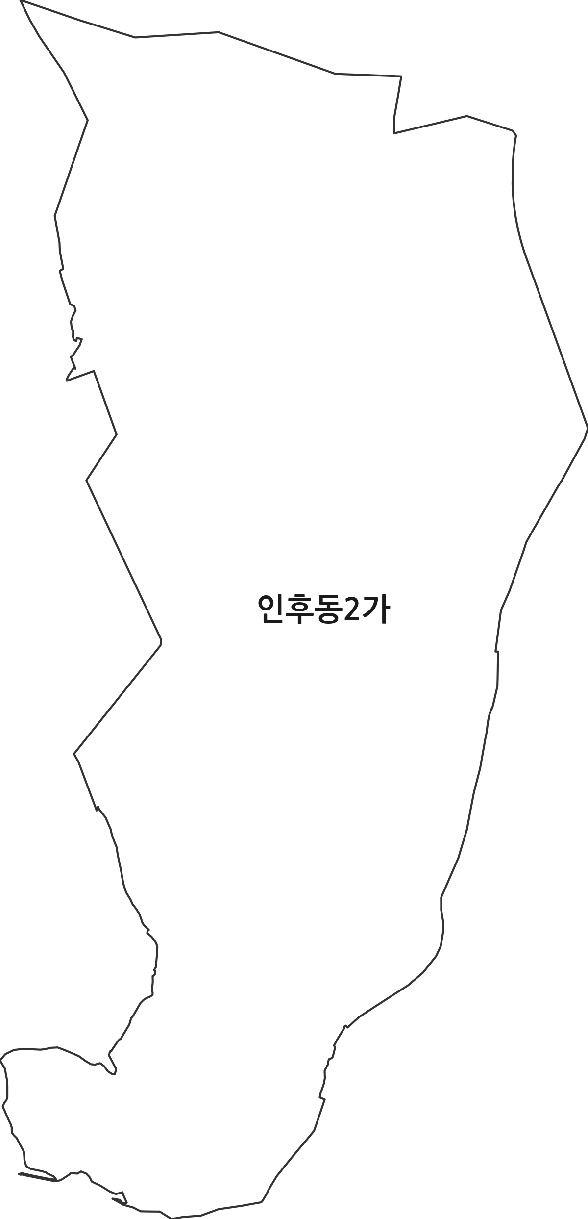 전북특별자치도 전주시 덕진구 인후동2가 법정동 행정구역 경계 지도