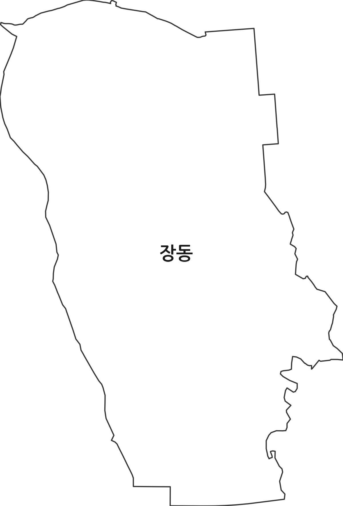 전북특별자치도 전주시 덕진구 장동 법정동 행정구역 경계 지도
