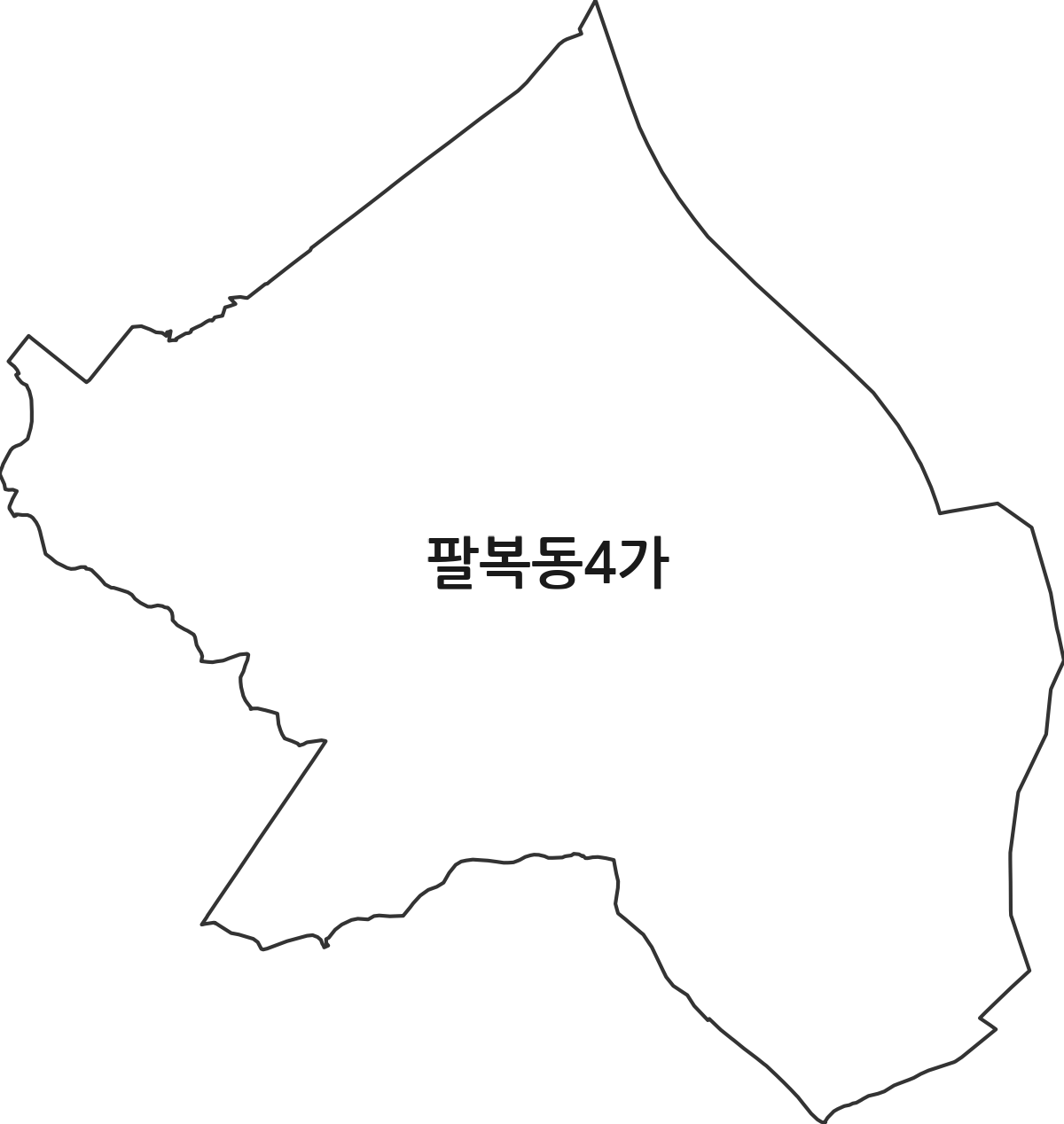 전북특별자치도 전주시 덕진구 팔복동4가 법정동 행정구역 경계 지도
