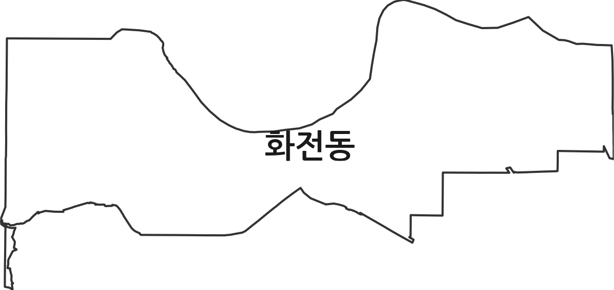 전북특별자치도 전주시 덕진구 화전동 법정동 행정구역 경계 지도