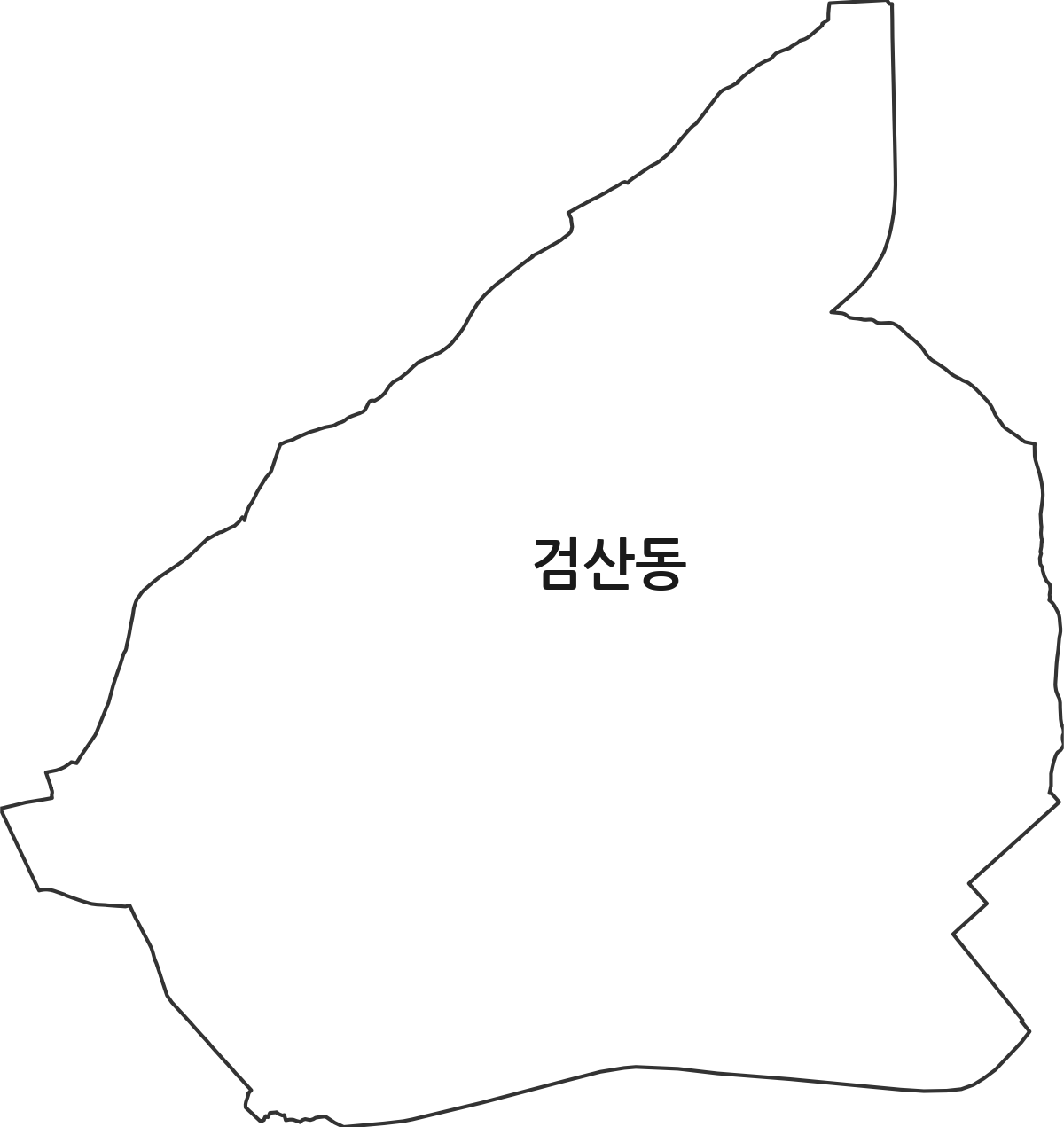 전북특별자치도 김제시 검산동 행정동 행정구역 경계 지도