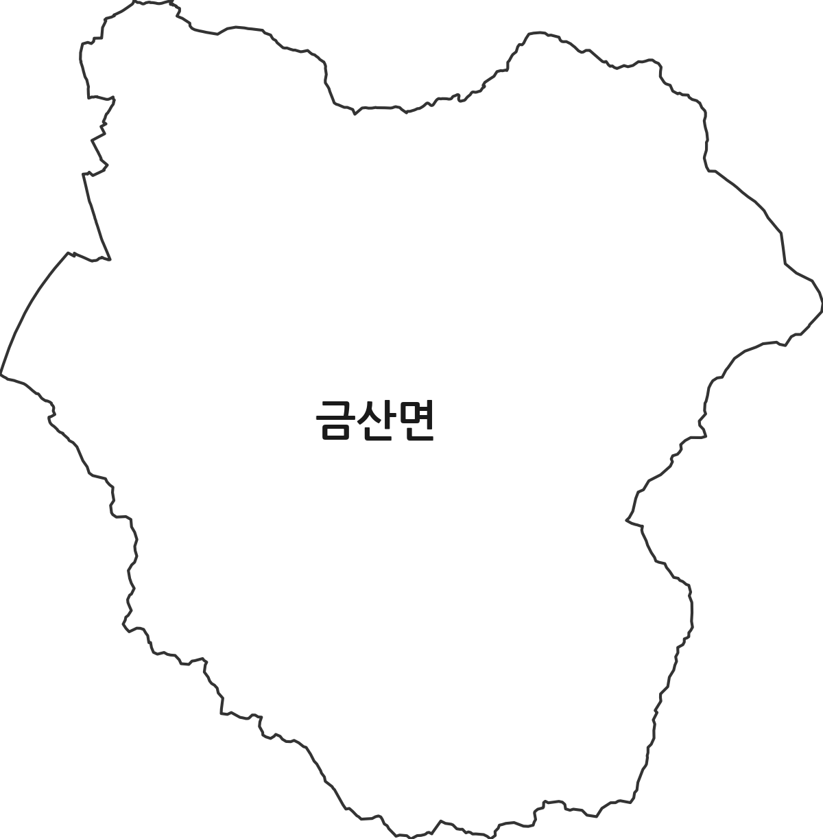전북특별자치도 김제시 금산면 행정동 행정구역 경계 지도