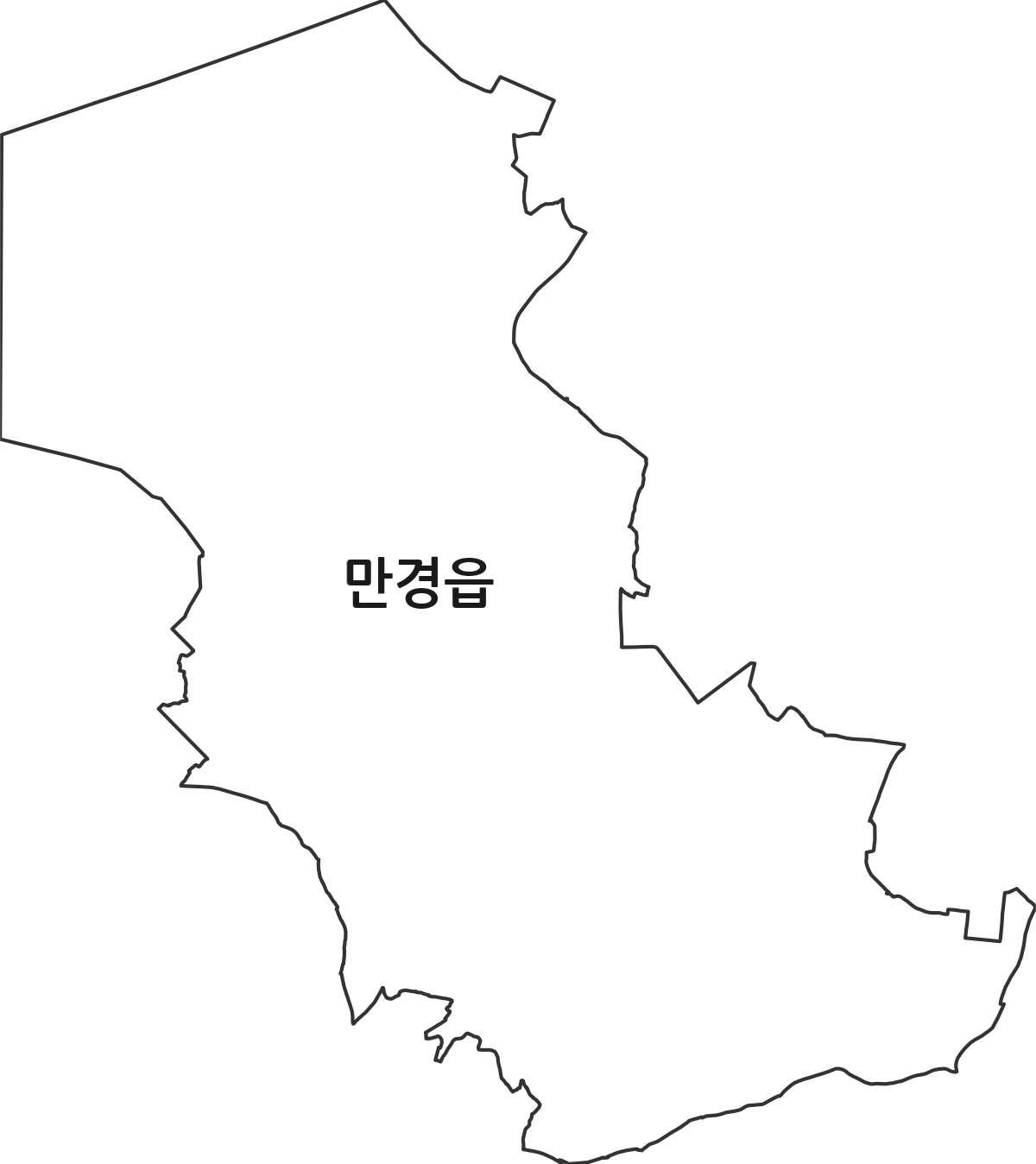 전북특별자치도 김제시 만경읍 행정동 행정구역 경계 지도