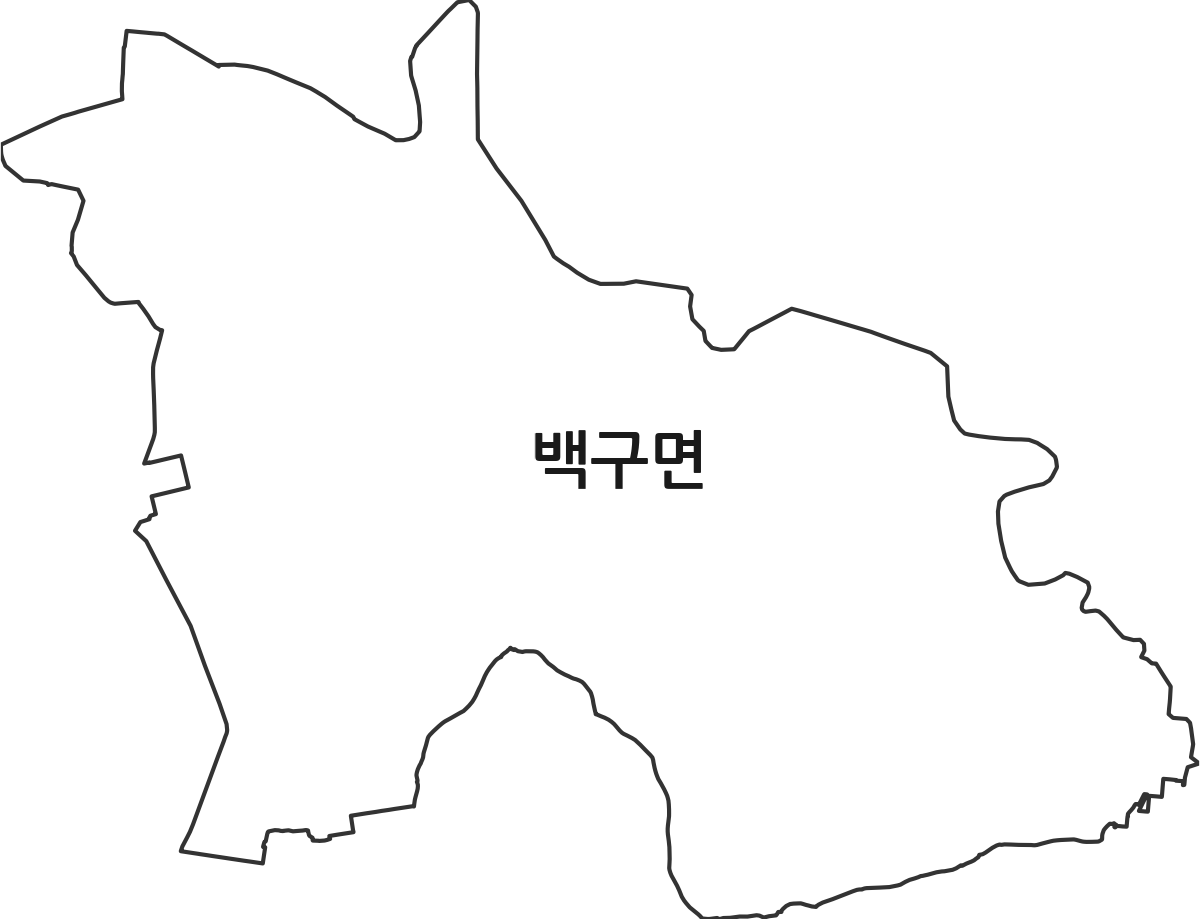 전북특별자치도 김제시 백구면 행정동 행정구역 경계 지도