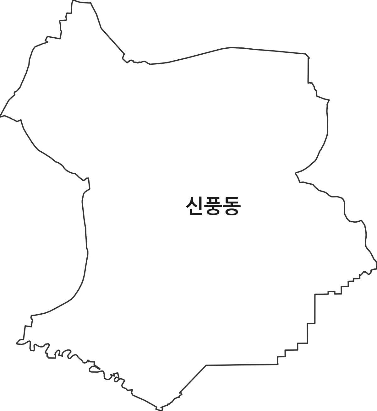 전북특별자치도 김제시 신풍동 행정동 행정구역 경계 지도