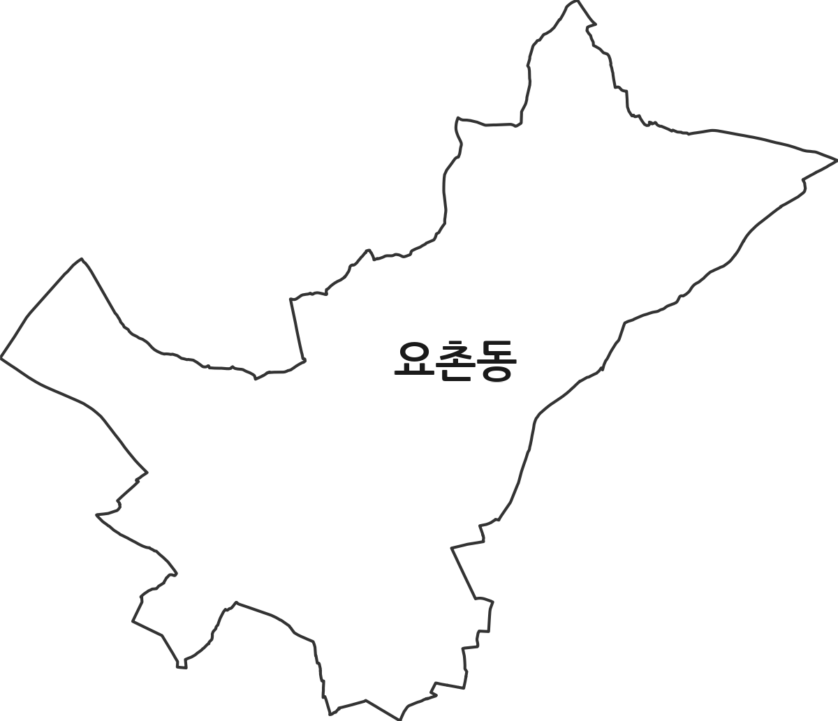 전북특별자치도 김제시 요촌동 행정동 행정구역 경계 지도