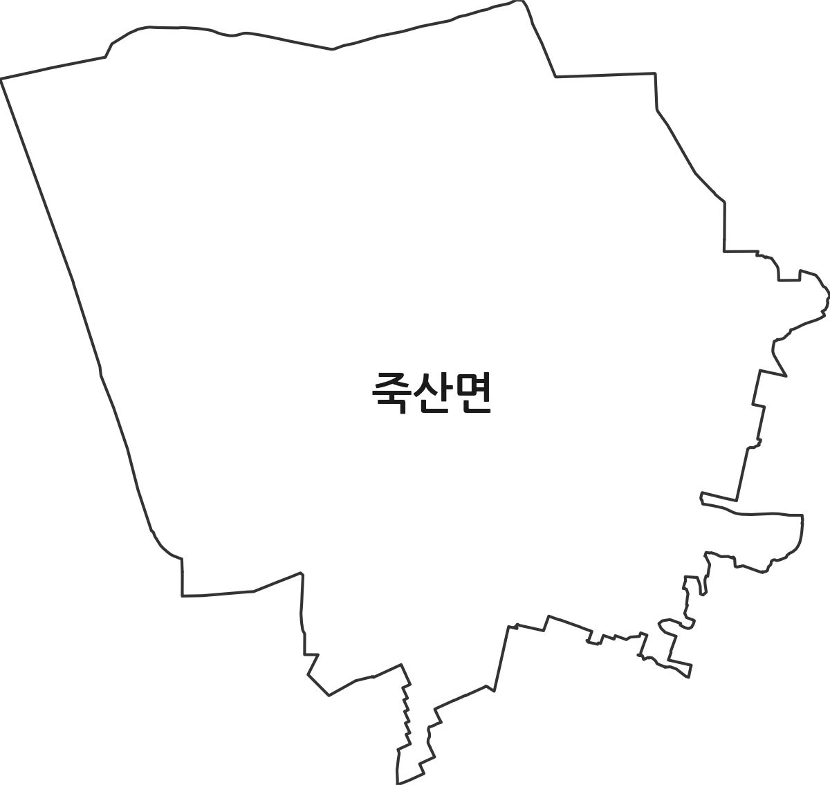 전북특별자치도 김제시 죽산면 행정동 행정구역 경계 지도