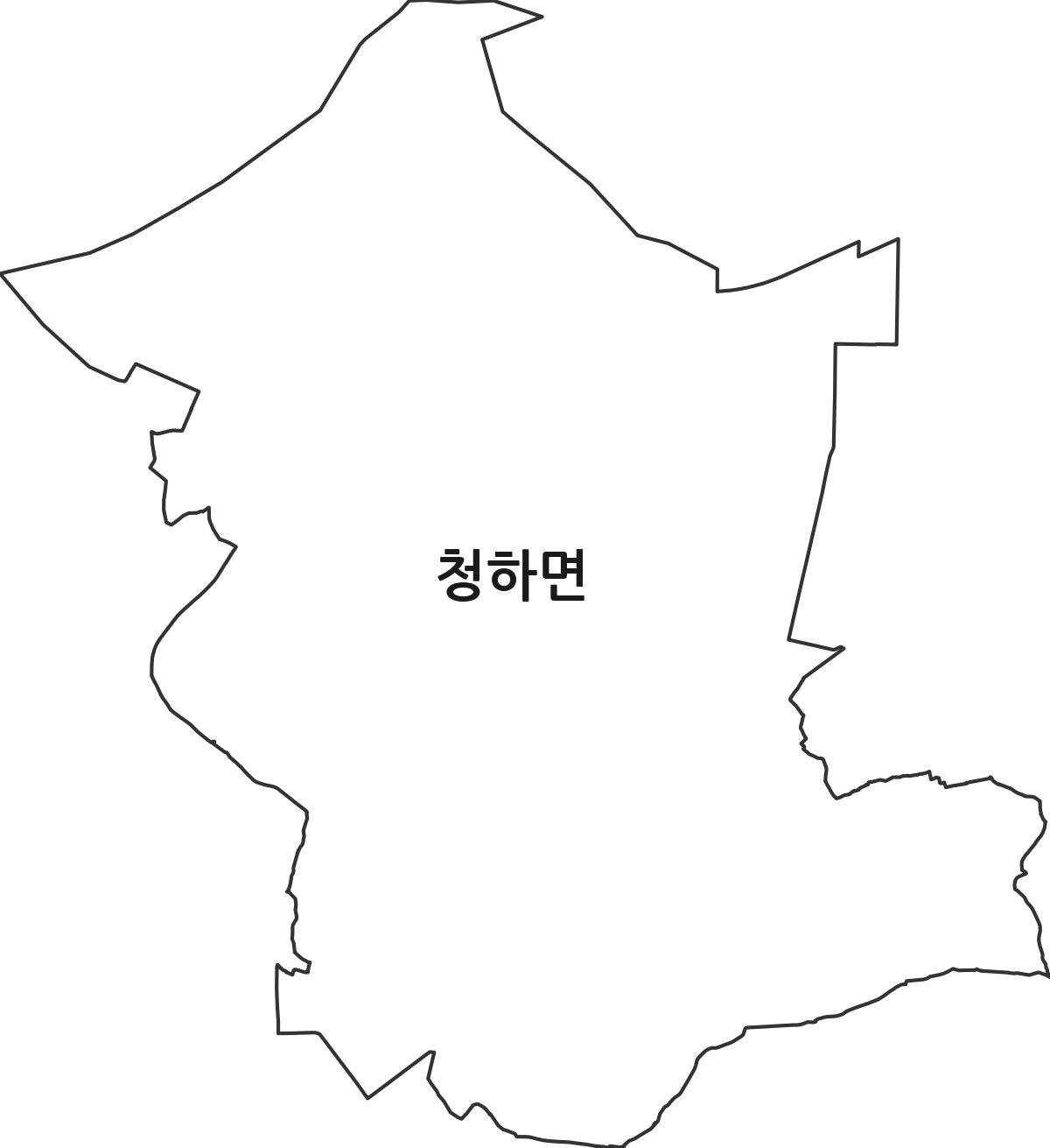 전북특별자치도 김제시 청하면 행정동 행정구역 경계 지도