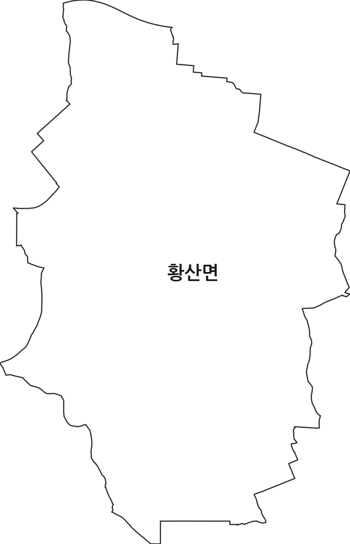 전북특별자치도 김제시 황산면 행정동 행정구역 경계 지도