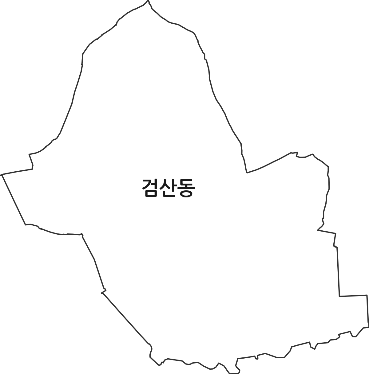 전북특별자치도 김제시 검산동 법정동 행정구역 경계 지도