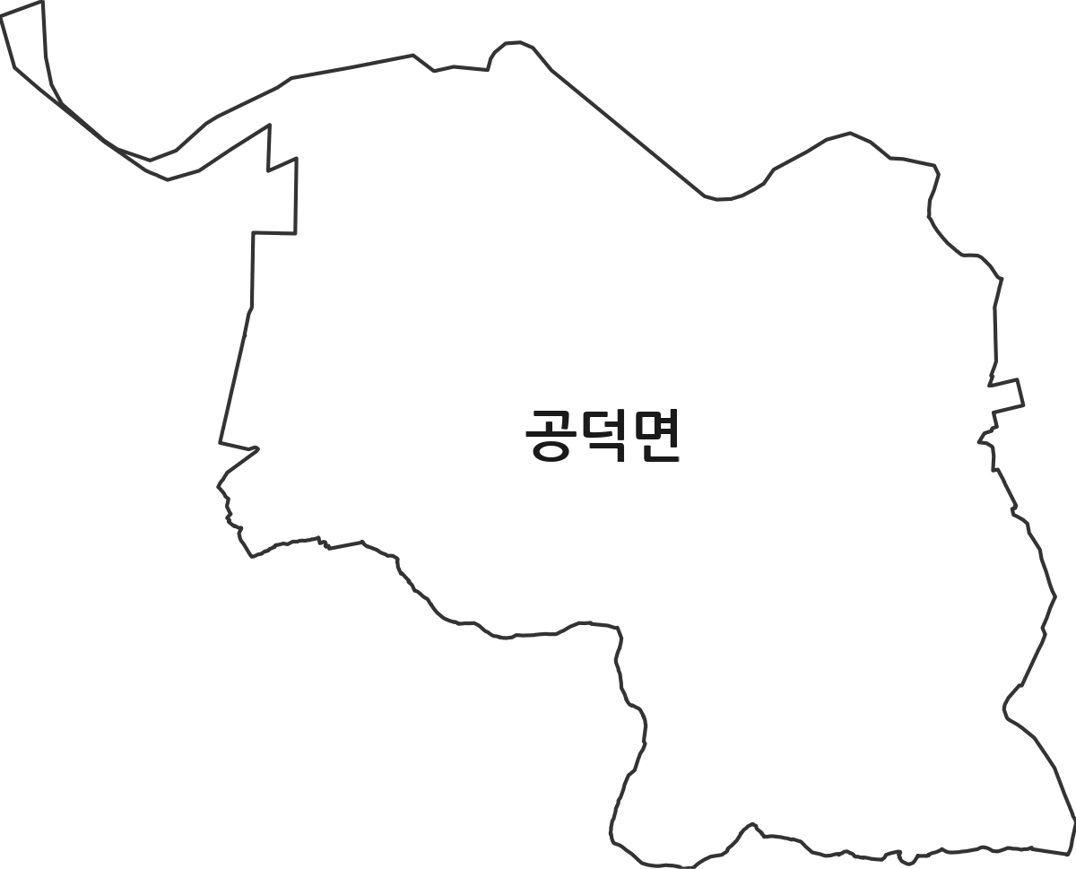 전북특별자치도 김제시 공덕면 법정동 행정구역 경계 지도