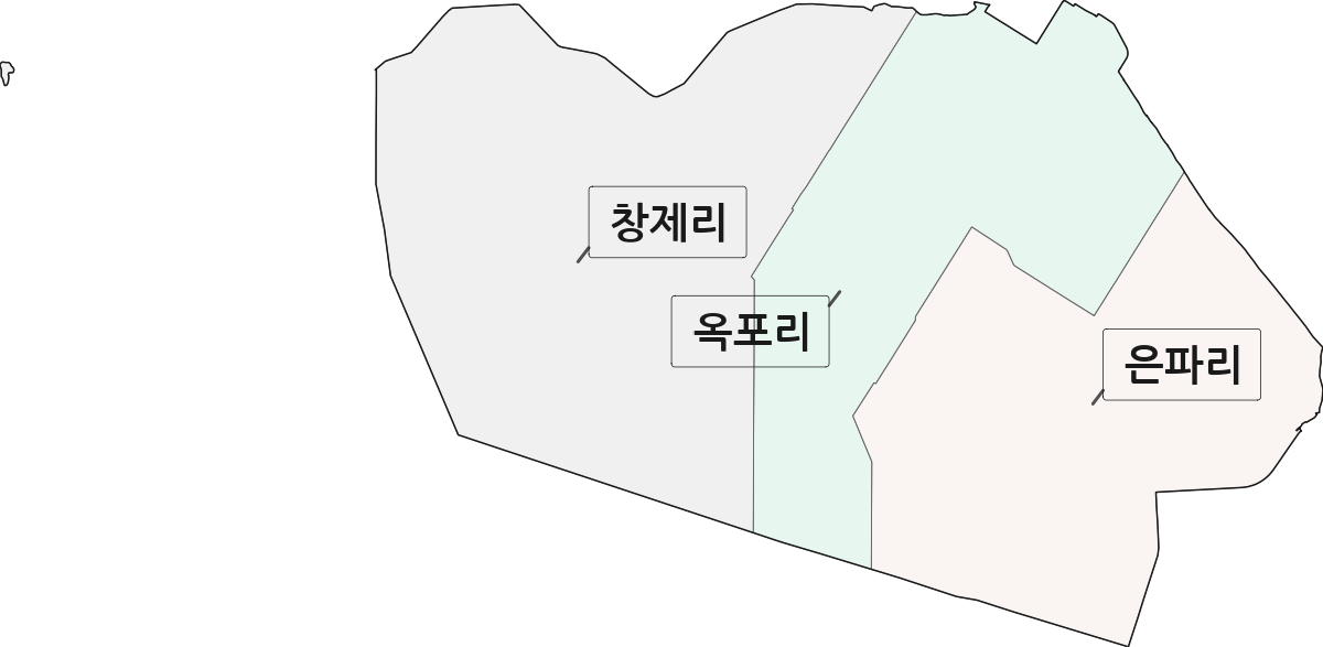 전북특별자치도 김제시 광활면 법정동 리 구분 행정구역 경계 지도