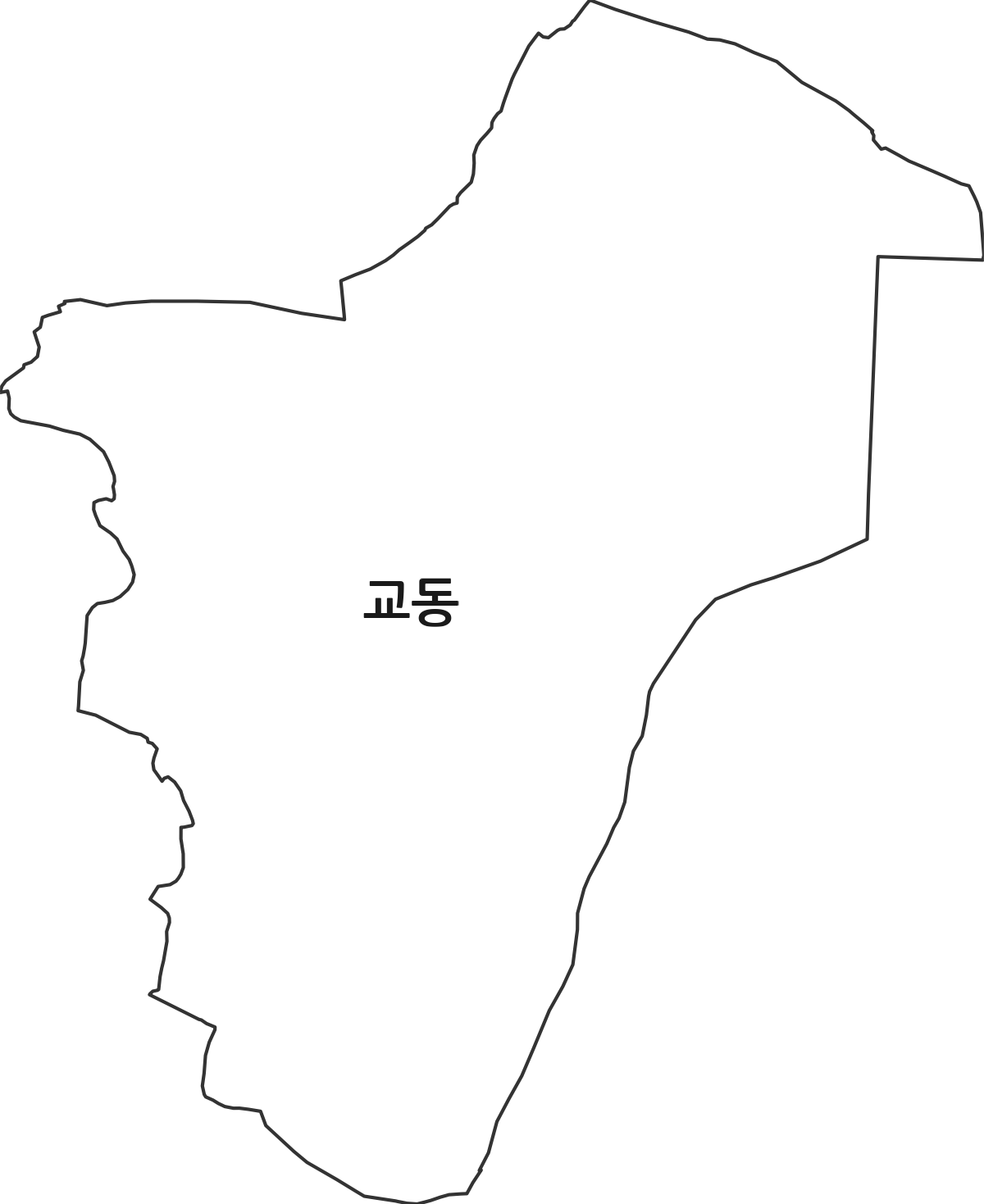 전북특별자치도 김제시 교동 법정동 행정구역 경계 지도