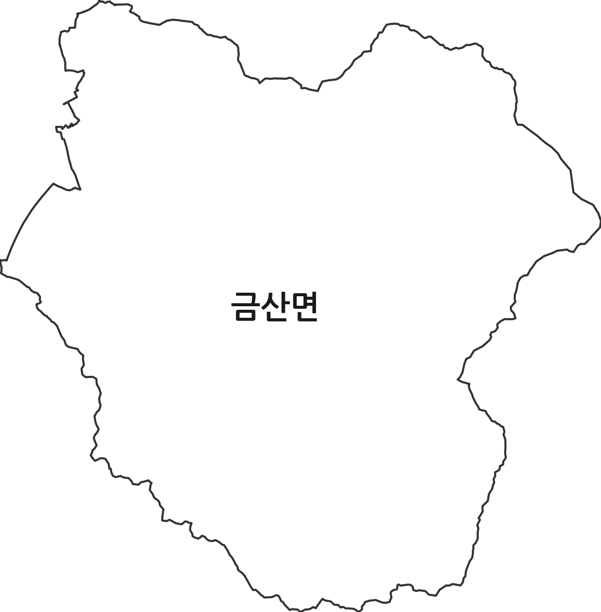 전북특별자치도 김제시 금산면 법정동 행정구역 경계 지도