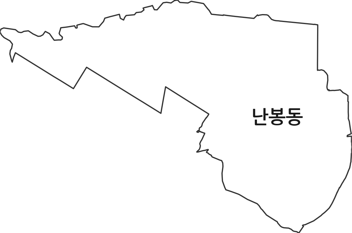전북특별자치도 김제시 난봉동 법정동 행정구역 경계 지도