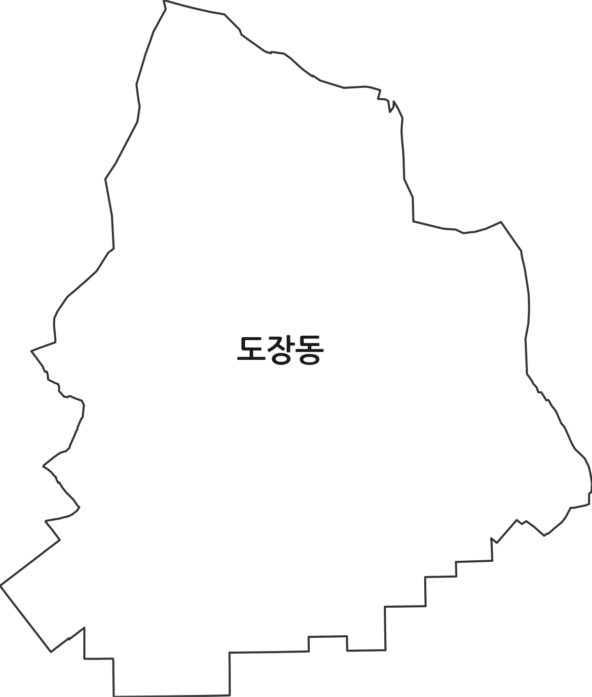 전북특별자치도 김제시 도장동 법정동 행정구역 경계 지도