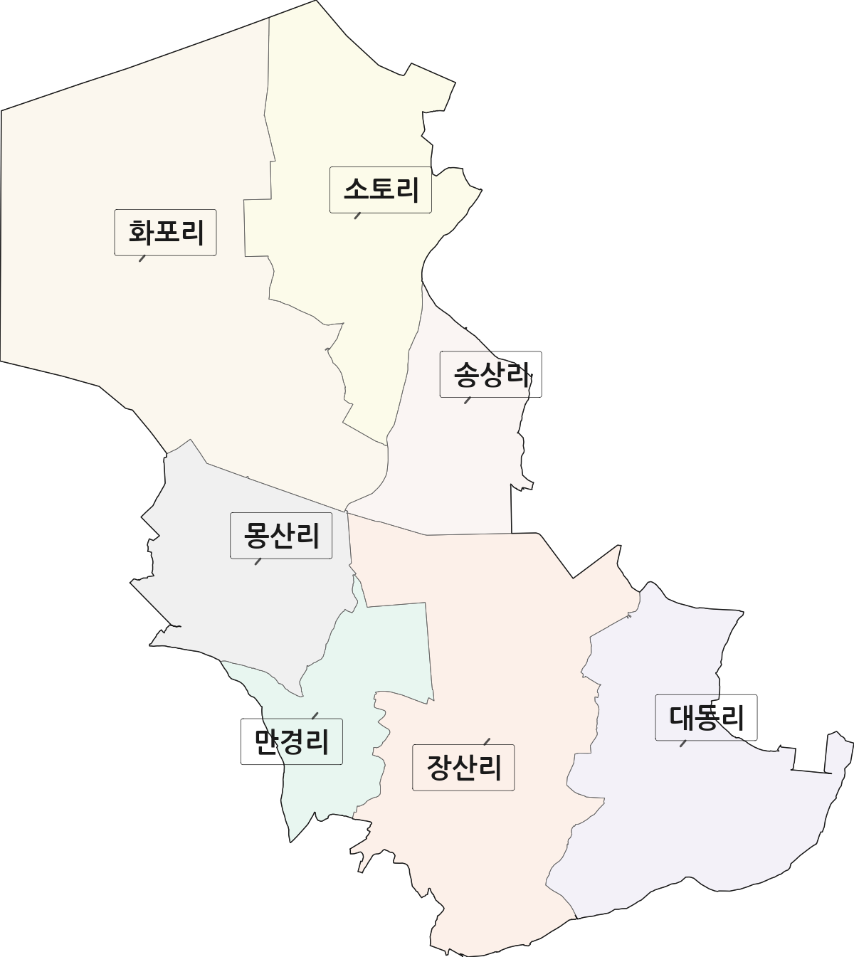 전북특별자치도 김제시 만경읍 법정동 리 구분 행정구역 경계 지도