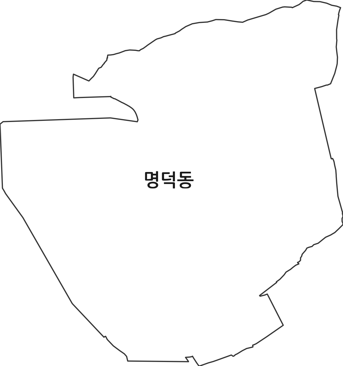 전북특별자치도 김제시 명덕동 법정동 행정구역 경계 지도