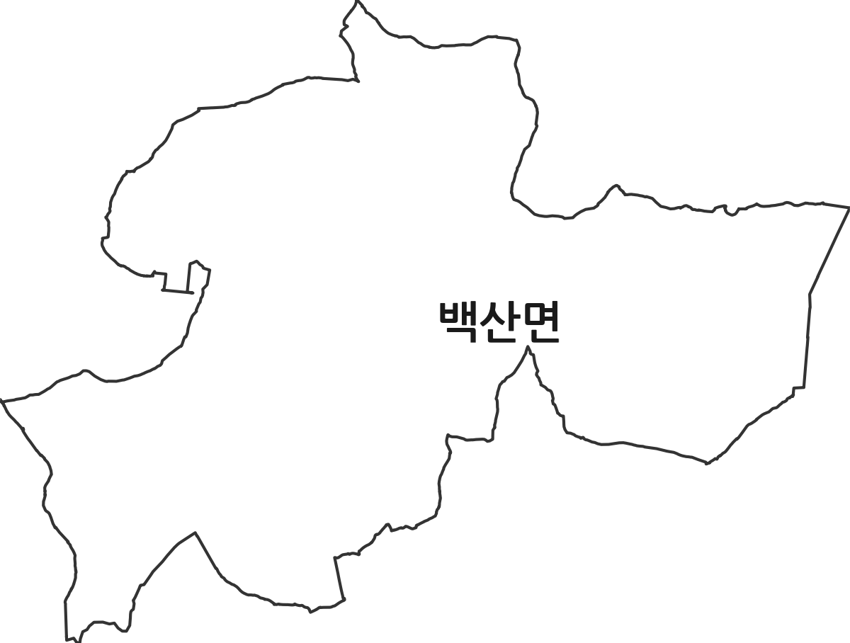 전북특별자치도 김제시 백산면 법정동 행정구역 경계 지도