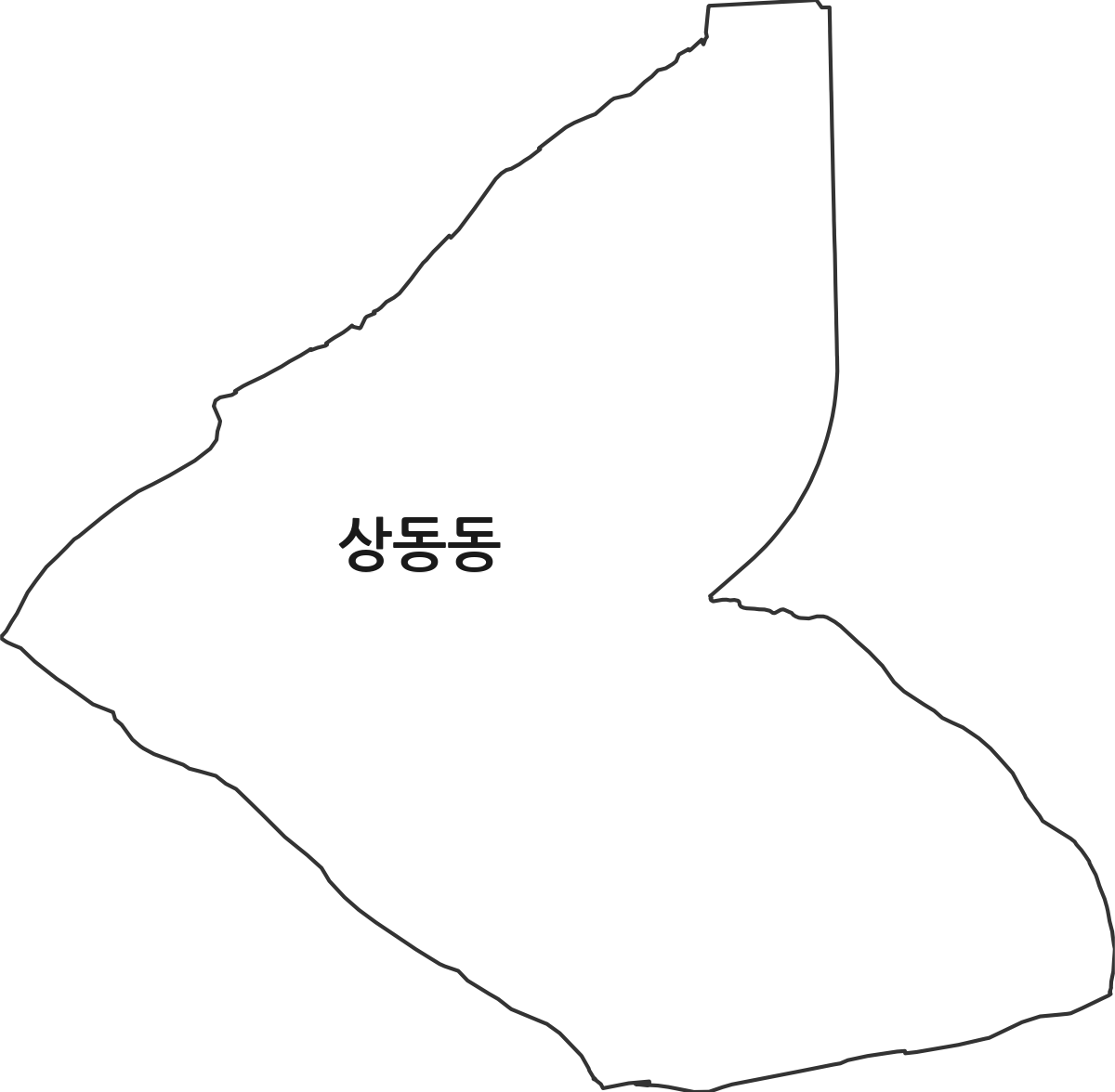 전북특별자치도 김제시 상동동 법정동 행정구역 경계 지도