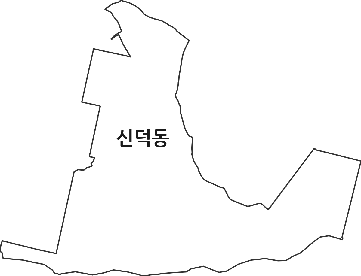 전북특별자치도 김제시 신덕동 법정동 행정구역 경계 지도