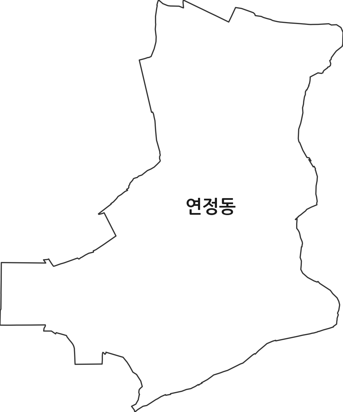 전북특별자치도 김제시 연정동 법정동 행정구역 경계 지도