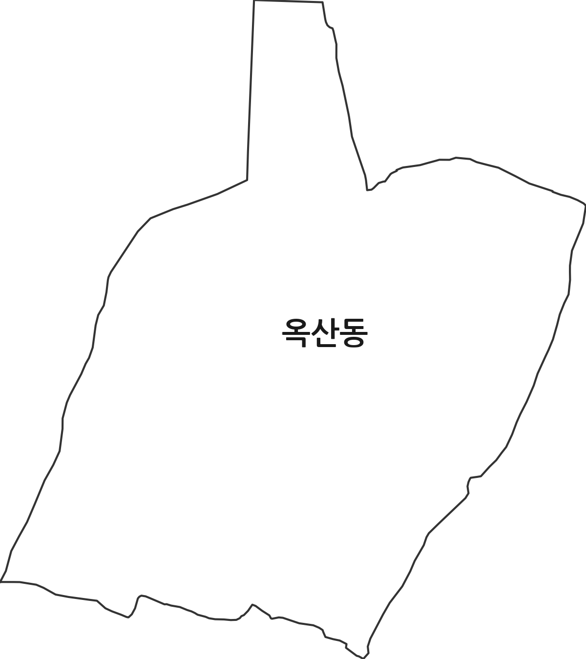 전북특별자치도 김제시 옥산동 법정동 행정구역 경계 지도