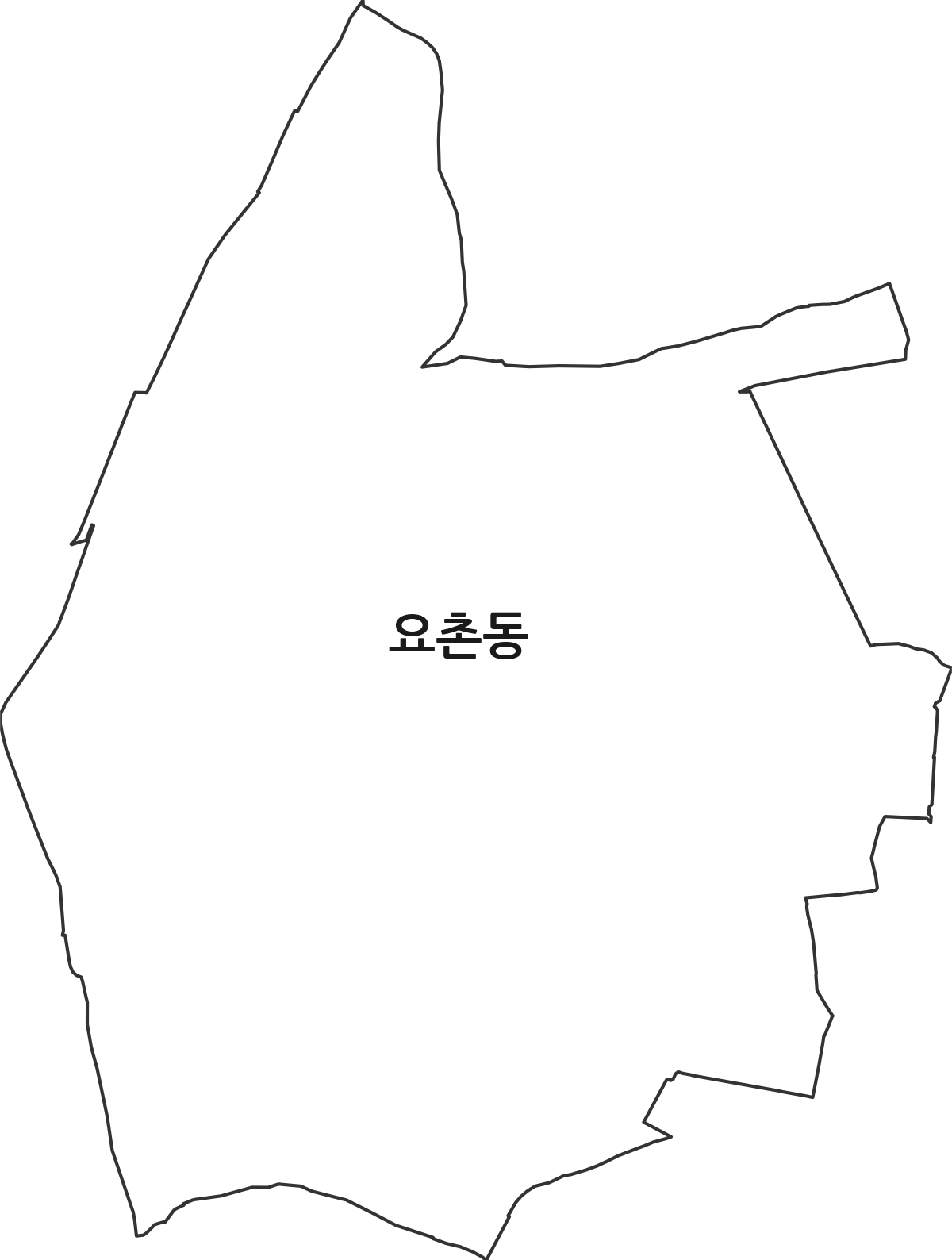 전북특별자치도 김제시 요촌동 법정동 행정구역 경계 지도