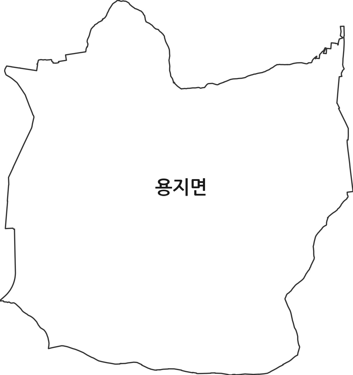 전북특별자치도 김제시 용지면 법정동 행정구역 경계 지도