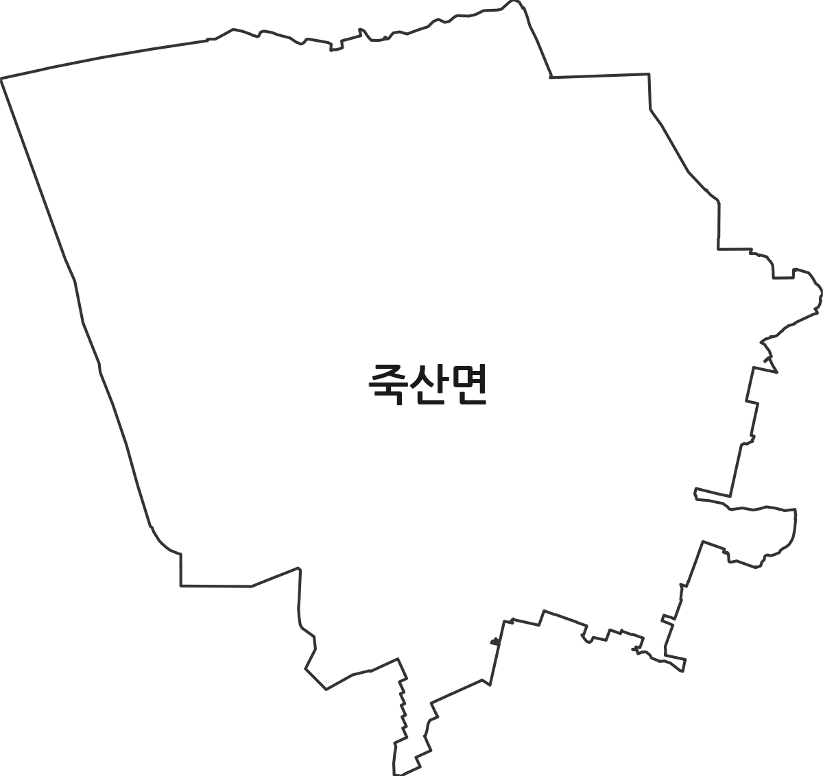 전북특별자치도 김제시 죽산면 법정동 행정구역 경계 지도