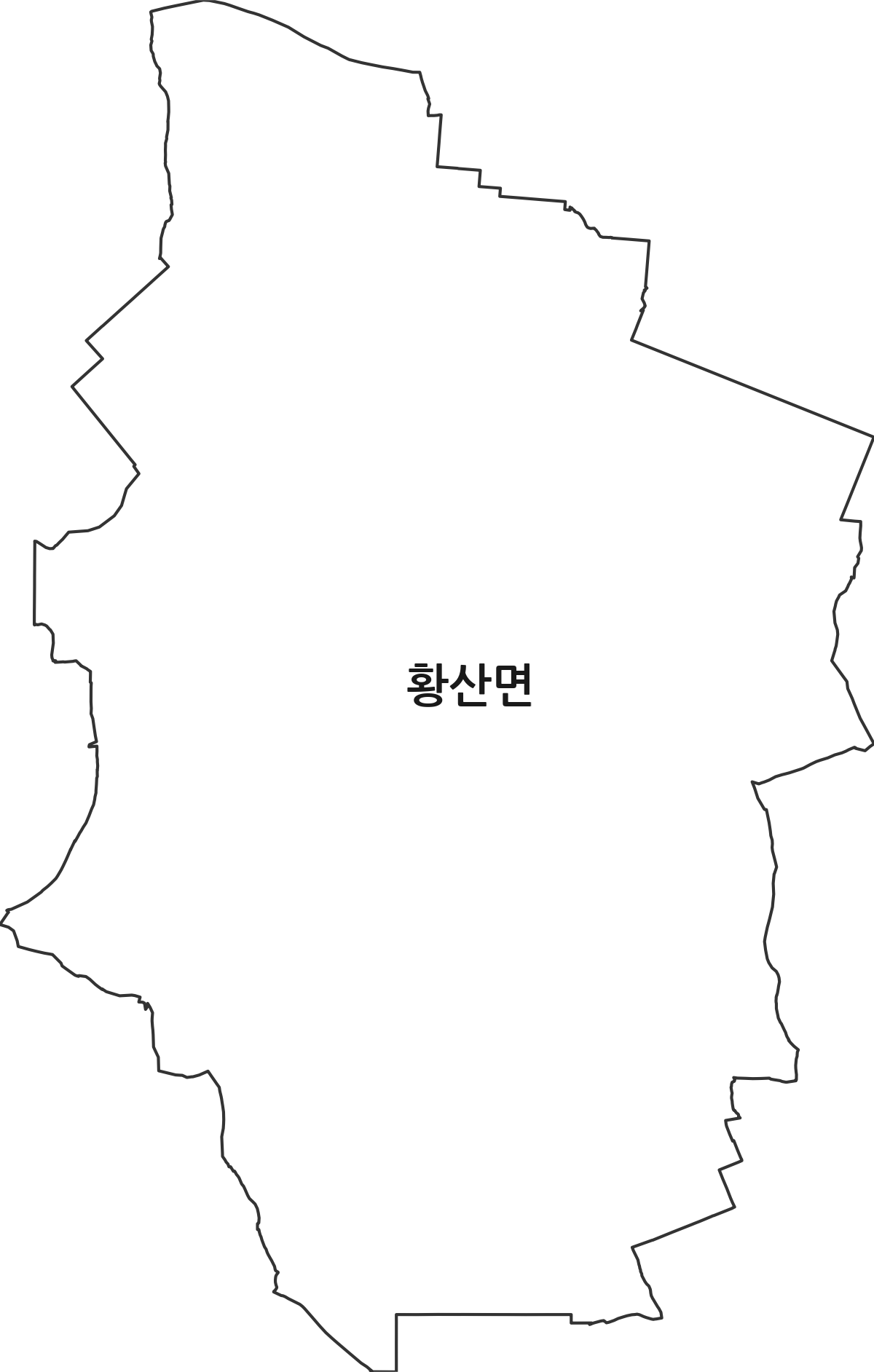전북특별자치도 김제시 황산면 법정동 행정구역 경계 지도