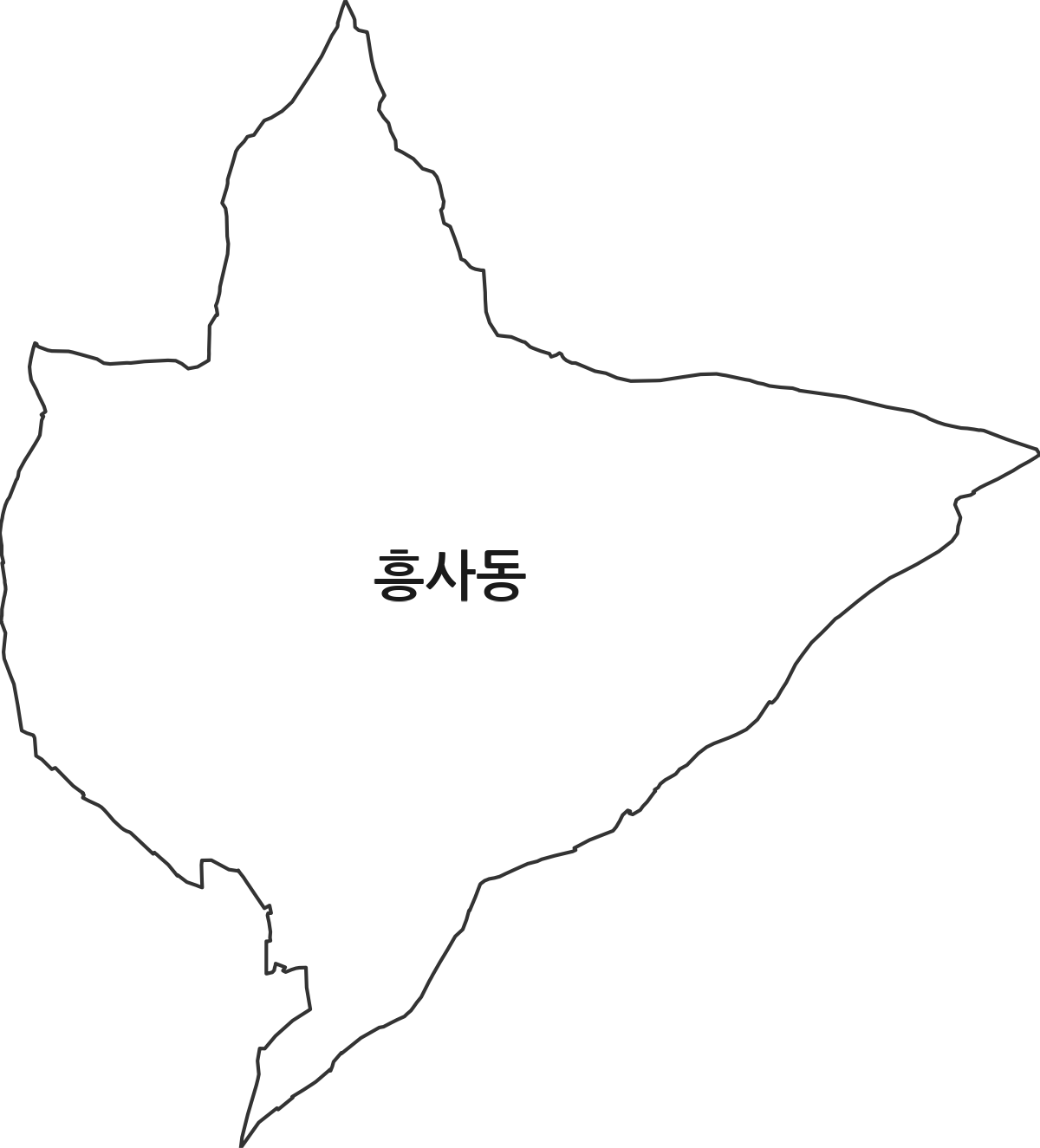 전북특별자치도 김제시 흥사동 법정동 행정구역 경계 지도