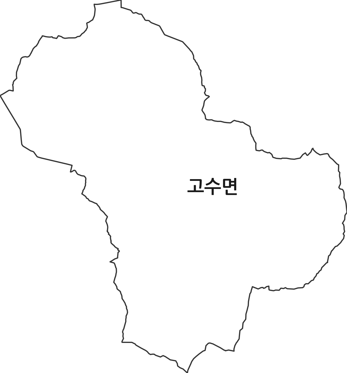 전북특별자치도 고창군 고수면 행정동 행정구역 경계 지도