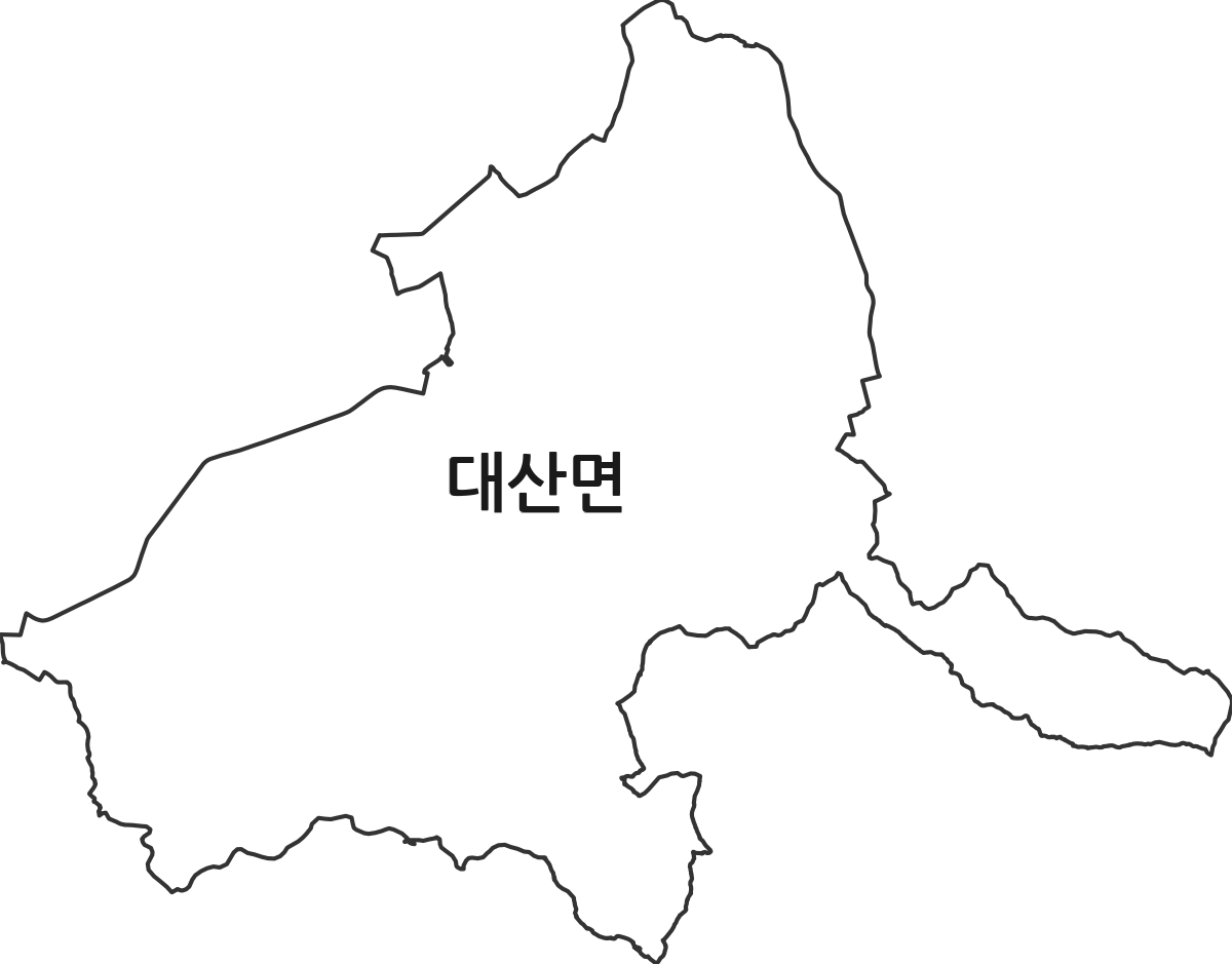 전북특별자치도 고창군 대산면 행정동 행정구역 경계 지도