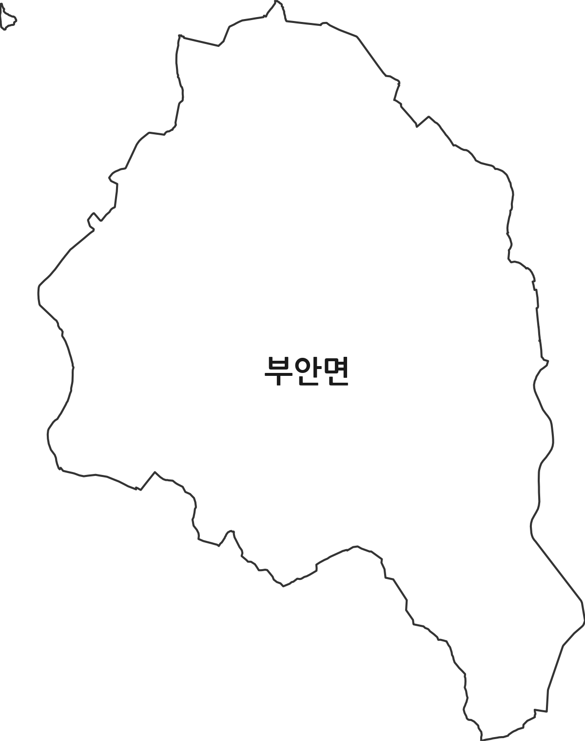 전북특별자치도 고창군 부안면 행정동 행정구역 경계 지도