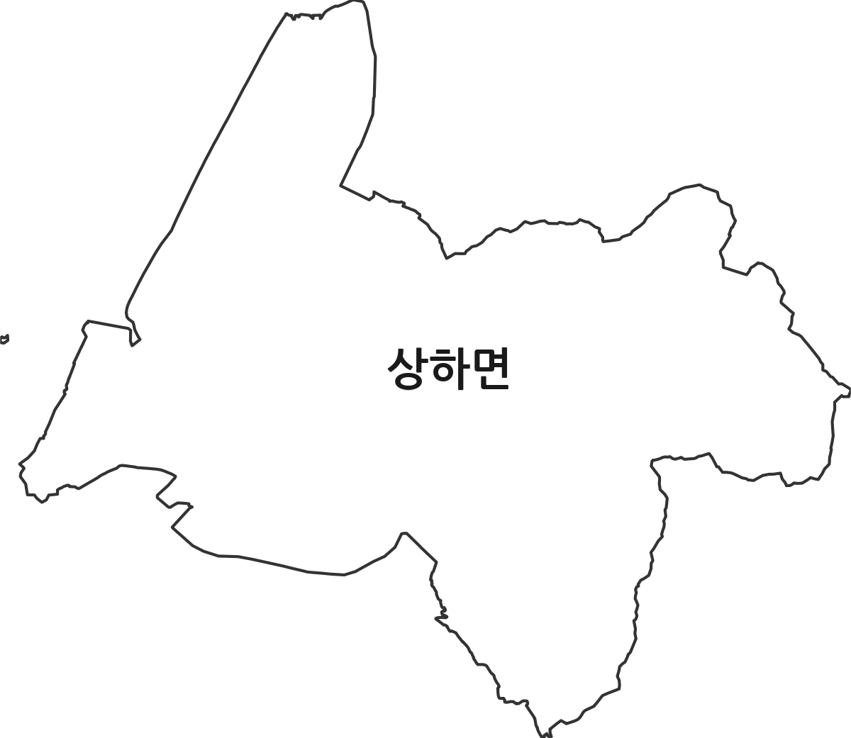 전북특별자치도 고창군 상하면 행정동 행정구역 경계 지도