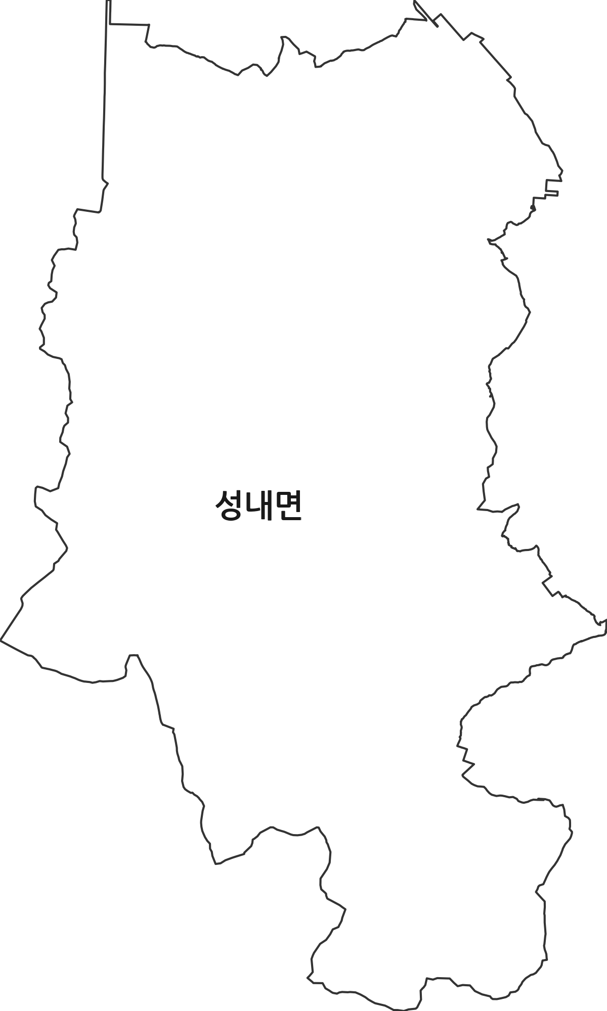전북특별자치도 고창군 성내면 행정동 행정구역 경계 지도