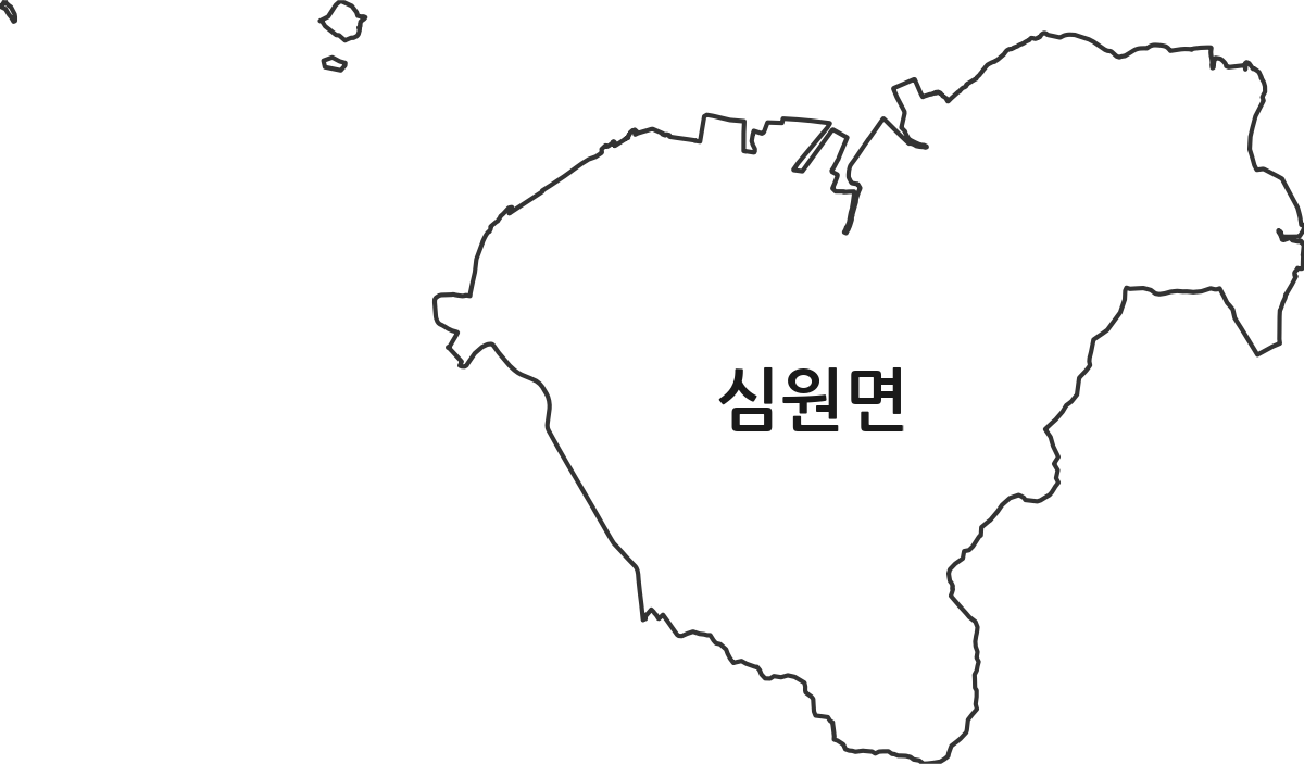 전북특별자치도 고창군 심원면 행정동 행정구역 경계 지도