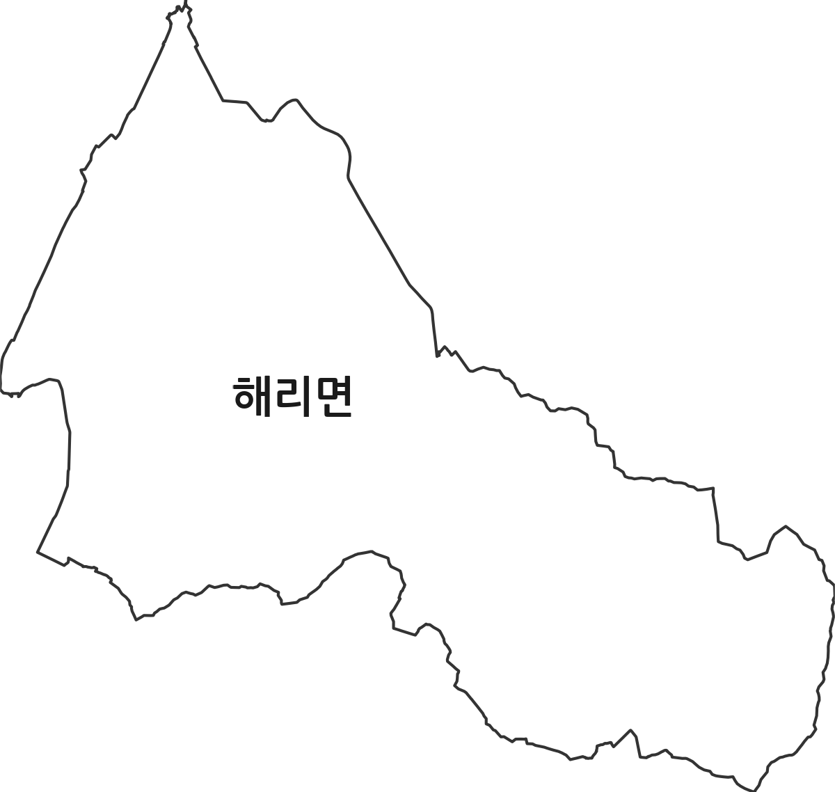 전북특별자치도 고창군 해리면 행정동 행정구역 경계 지도