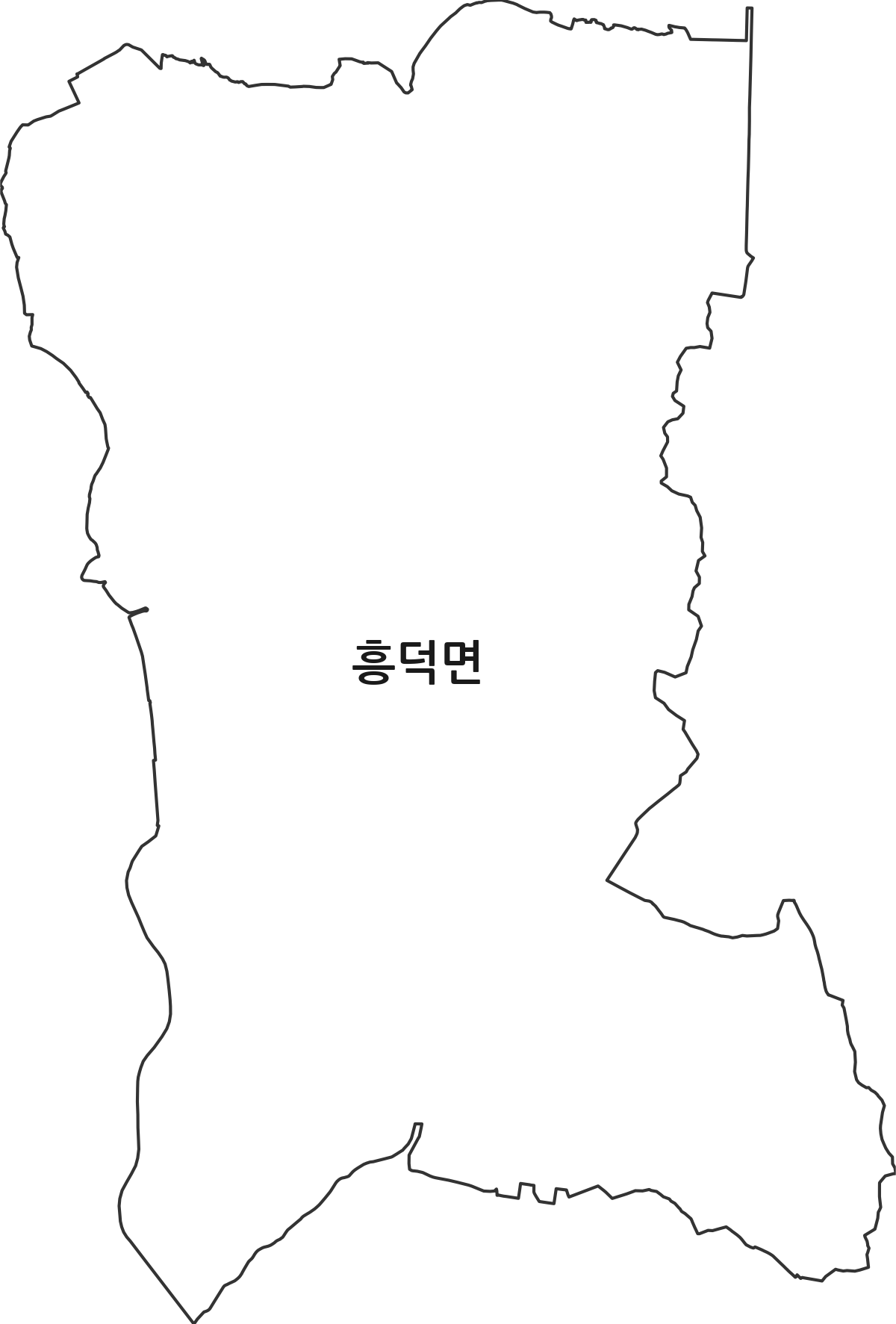 전북특별자치도 고창군 흥덕면 행정동 행정구역 경계 지도