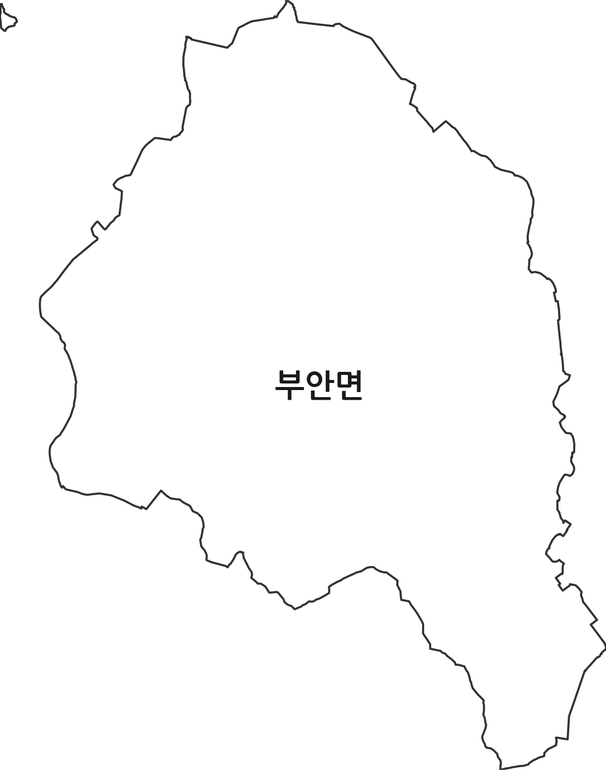 전북특별자치도 고창군 부안면 법정동 행정구역 경계 지도