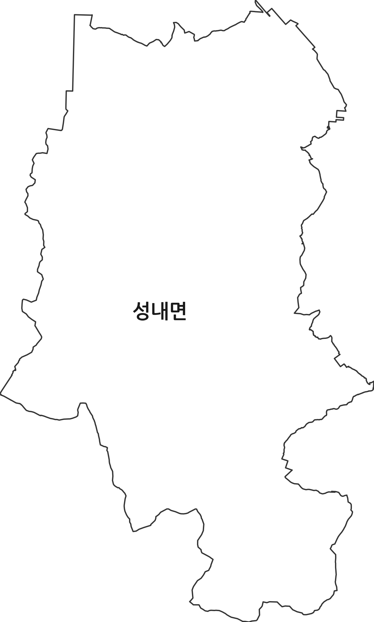 전북특별자치도 고창군 성내면 법정동 행정구역 경계 지도