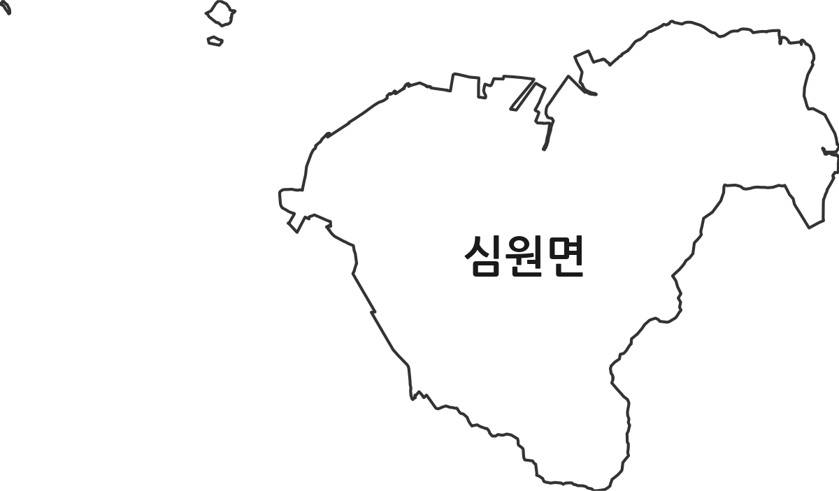전북특별자치도 고창군 심원면 법정동 행정구역 경계 지도