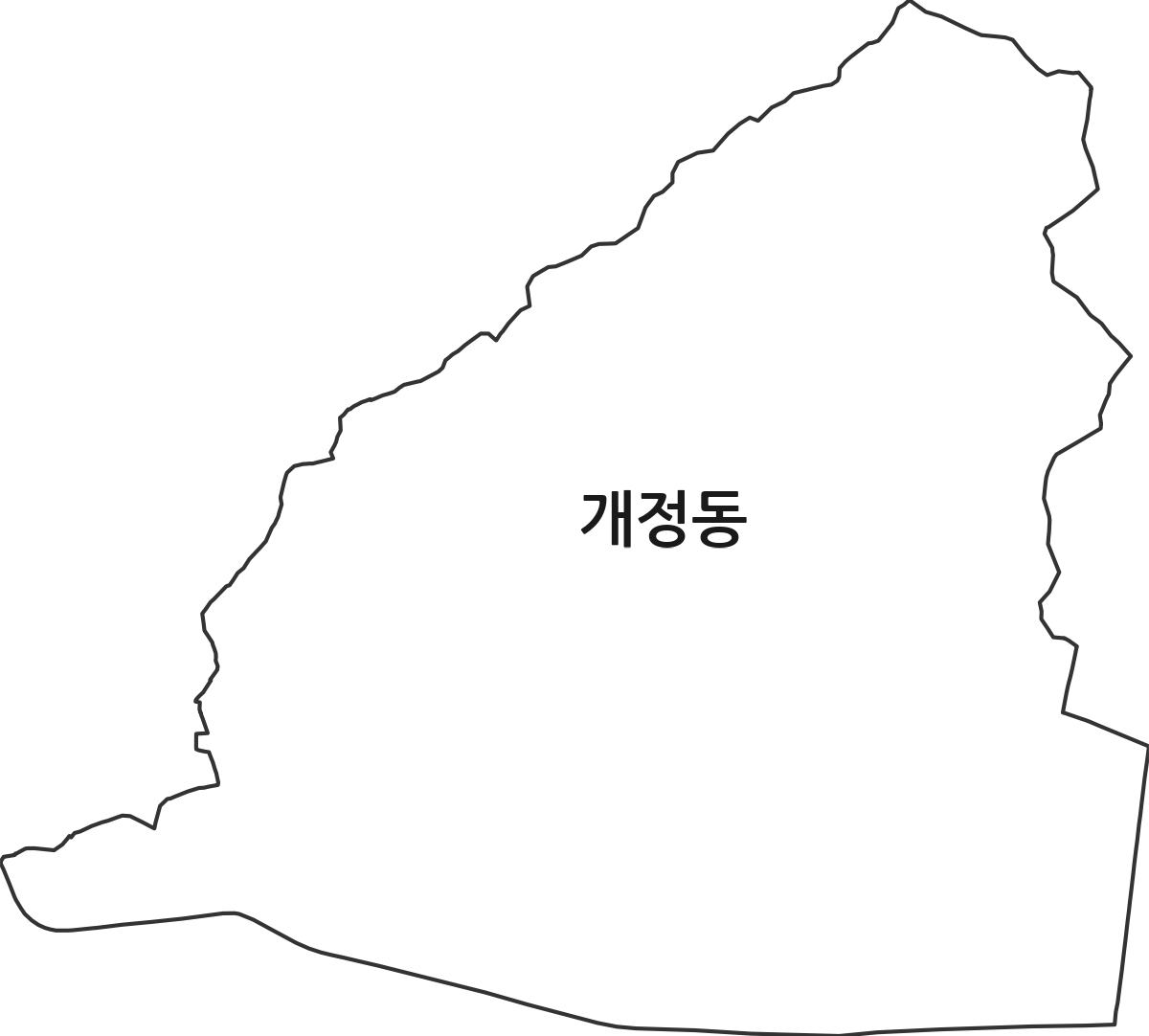 전북특별자치도 군산시 개정동 행정동 행정구역 경계 지도